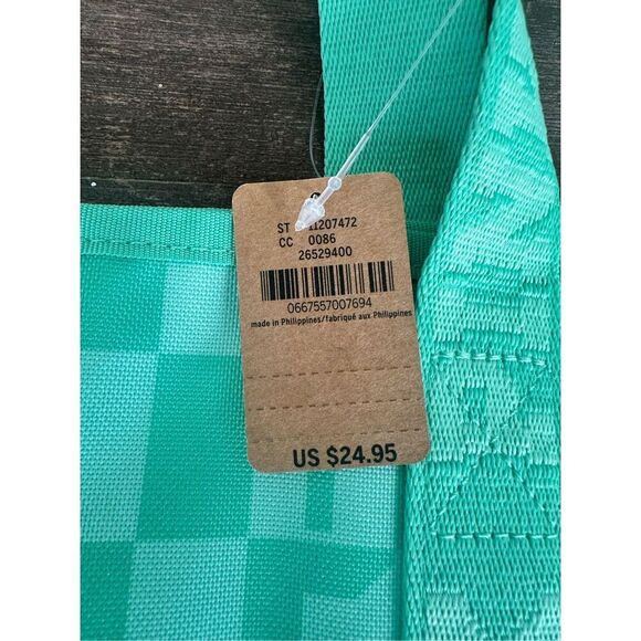 NWT- Victoria's Secret Carryall Green Tote Bag Shopper - Picture 2 of 5